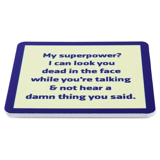 Drinks on Me Superpower Funny Coaster, 