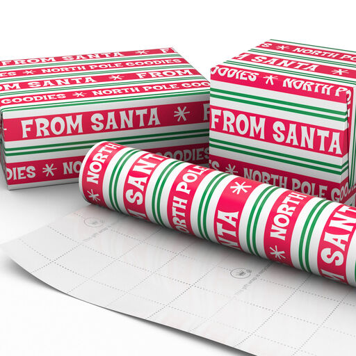 From Santa Messages Jumbo Christmas Wrapping Paper, 90 sq. ft., 