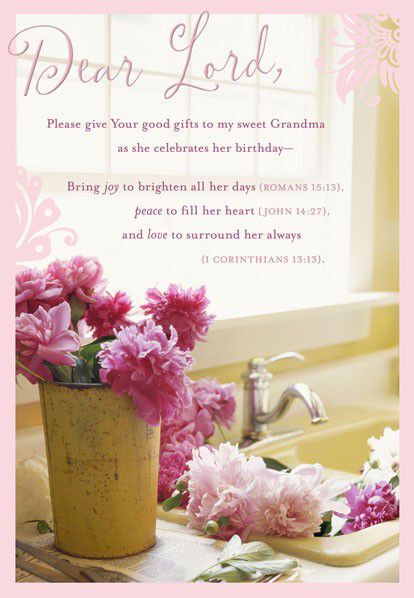 Prayer for Grandma Birthday Card