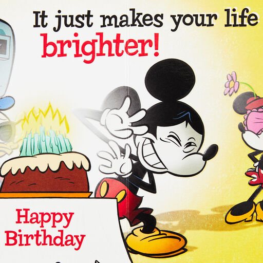 Disney Mickey Mouse and Gang Funny Bright Birthday Card, 