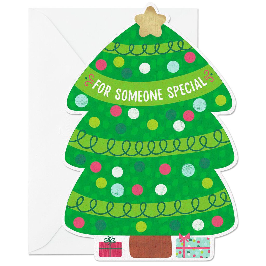 Bedecked Tree Christmas Card Money Holder Greeting Cards Hallmark - 