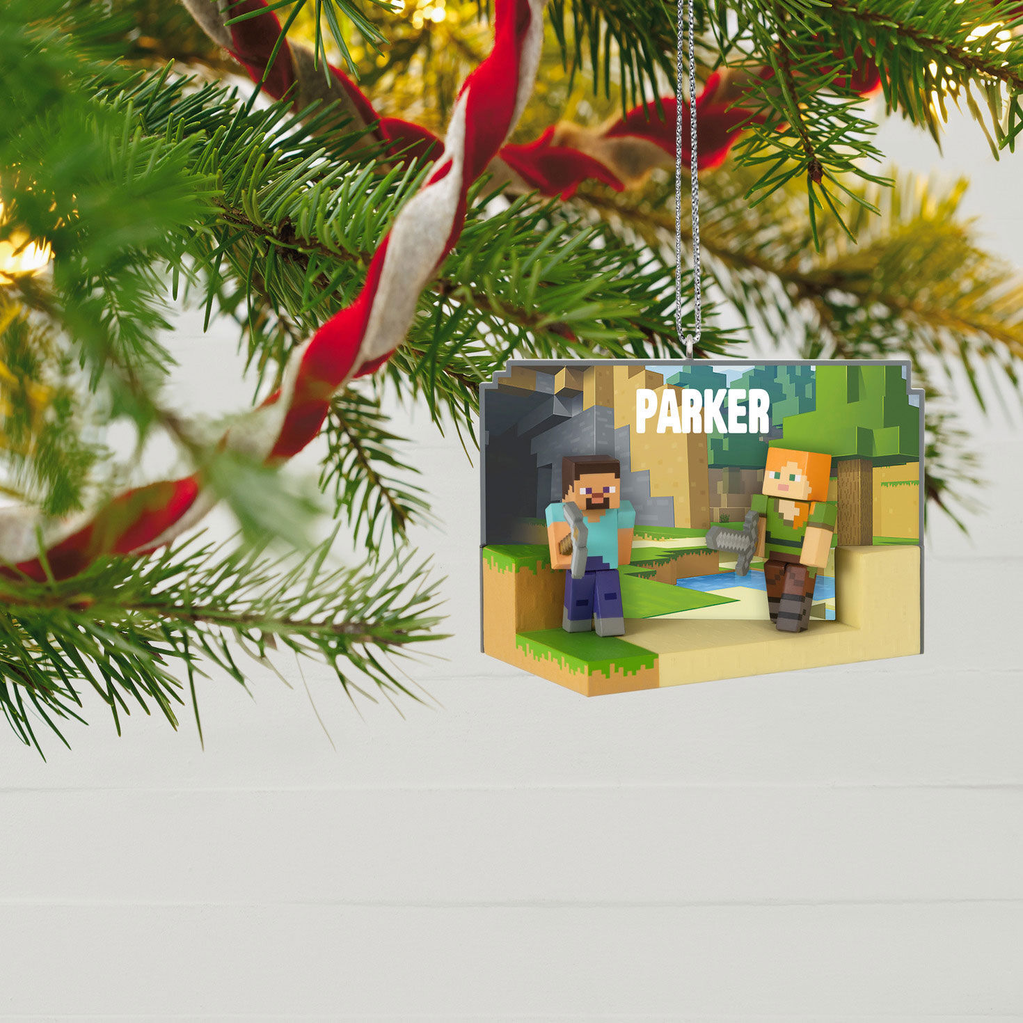 Minecraft My World Personalized Ornament, Custom Text, , large image number 2