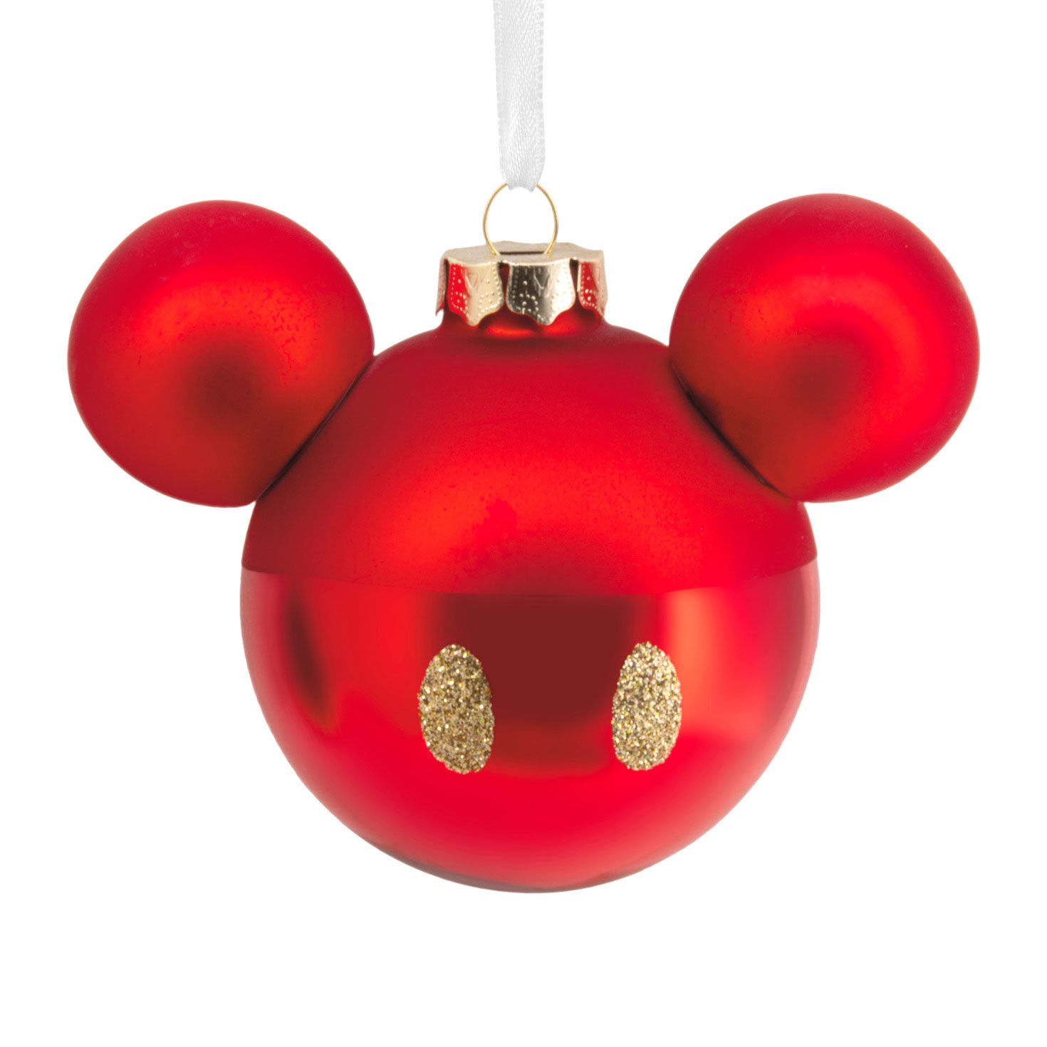 Disney Mickey Mouse Ears Icon Blown Glass Hallmark Ornament