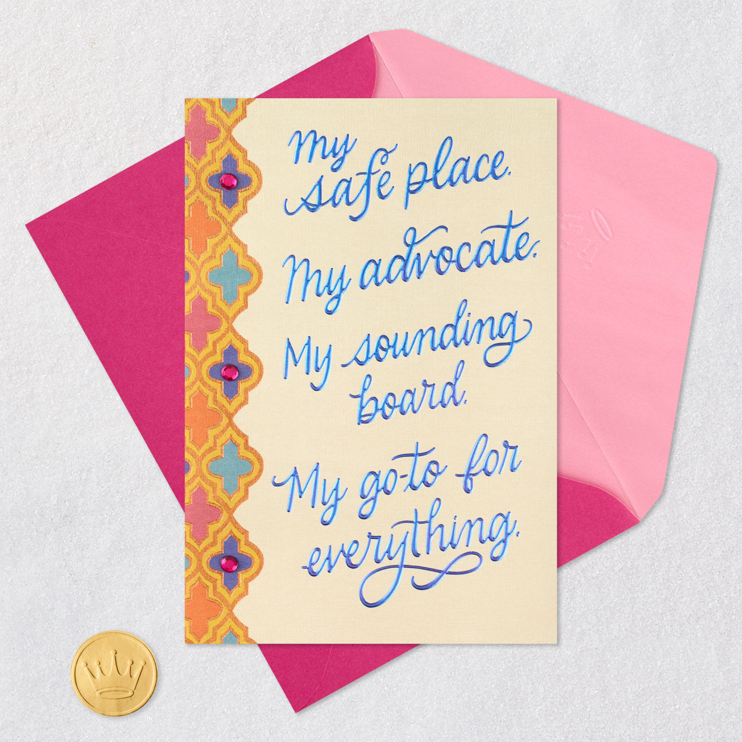 Ogee Pattern Border Mom Mother's Day Card  image number 5