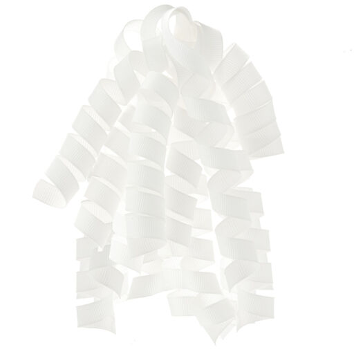 White Curly Ribbon Gift Bow, 6.5", 