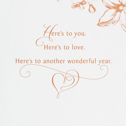 Here's to Love Anniversary Card, 