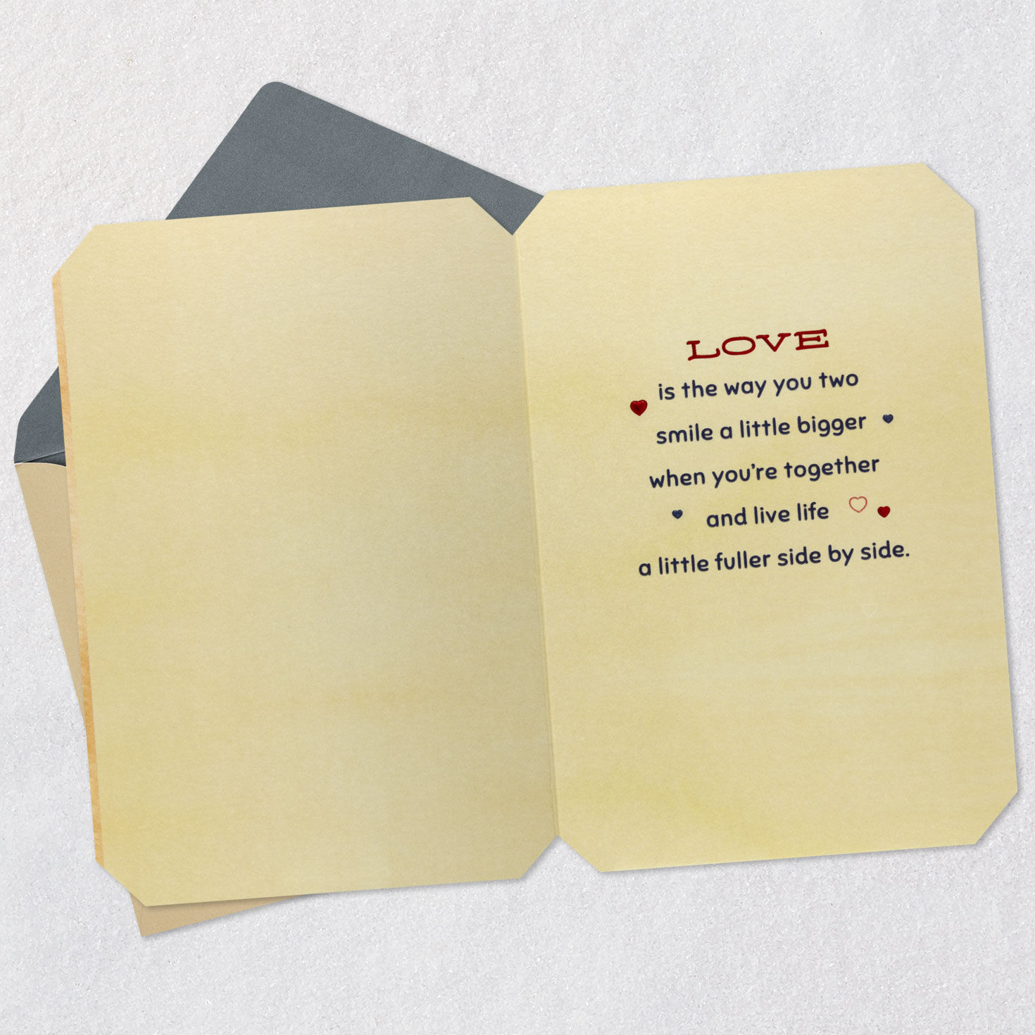 ASL Hands Spell Love on Peach Anniversary Card  image number 3