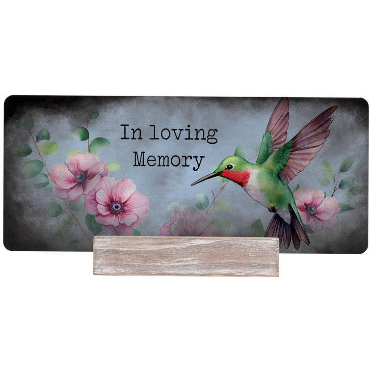 Carson In Loving Memory Wood Plaque With Stand, 7x4 - Plaques & Signs ...