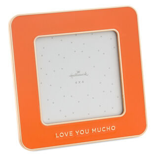 Love You Mucho Coral Enamel Picture Frame, 4x4