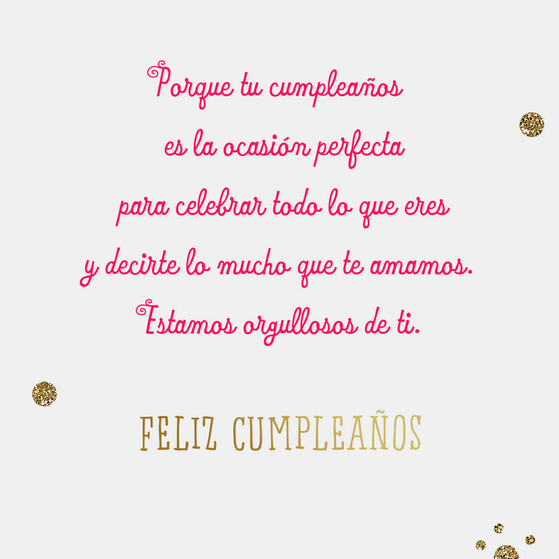 Pink Balloons SpanishLanguage Birthday Card for Daughter Greeting