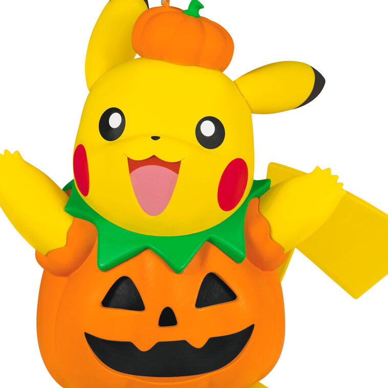 Pikachu in Pumpkin Costume Keepsake Ornament closeup view image number 3
