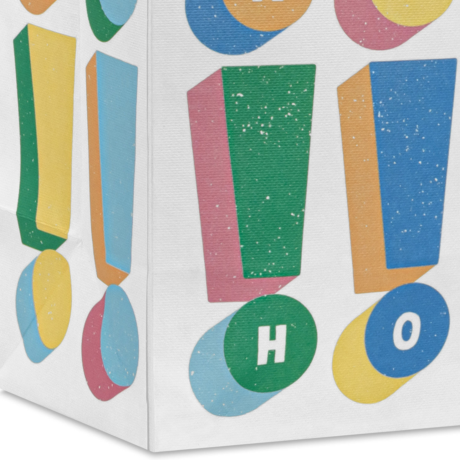 Woo Hoo Colorful Exclamations Small Gift Bag Base/Side Detail image number 5