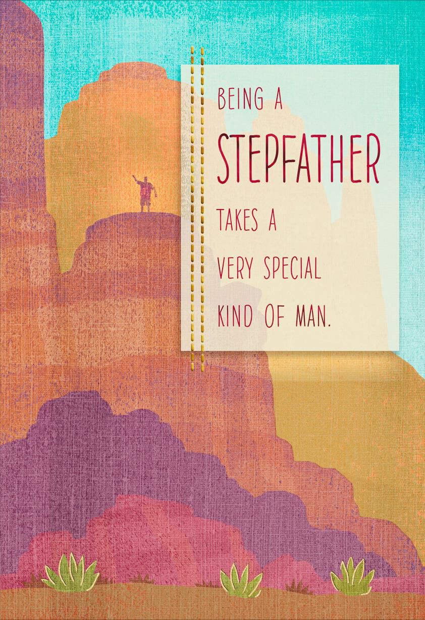 Top of the Mountain Birthday Card for Stepfather