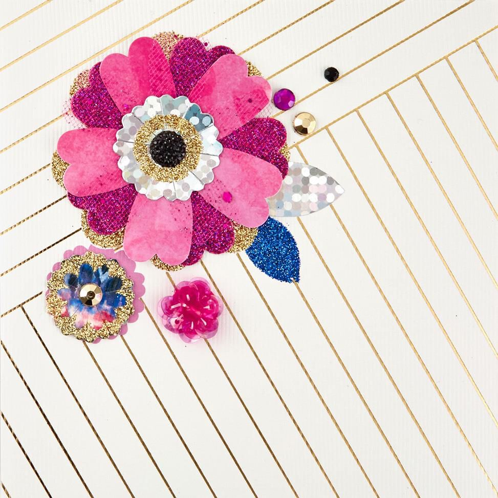 Paper Flowers Blank Card
