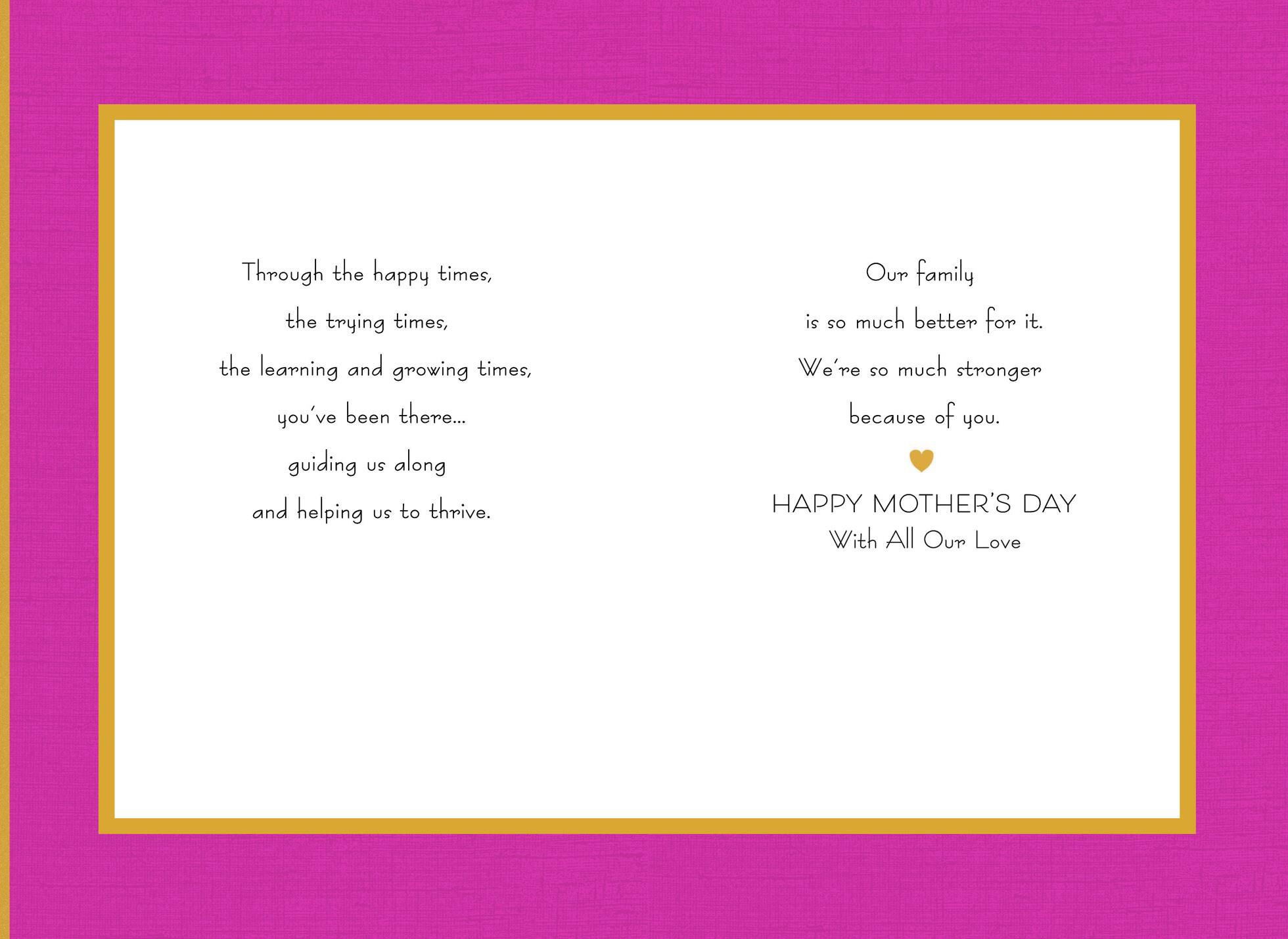 Love, Love and More Love Mother's Day Card From Family