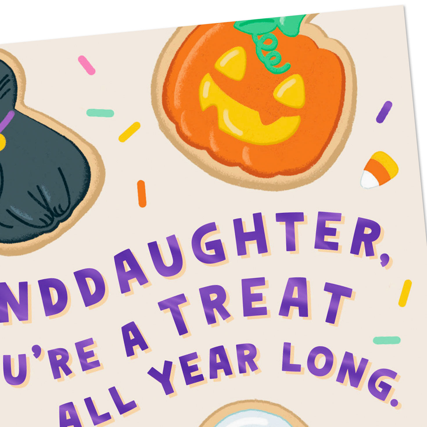Sugar Cookie Halloween Card for Granddaughter Card Front Detail image number 4