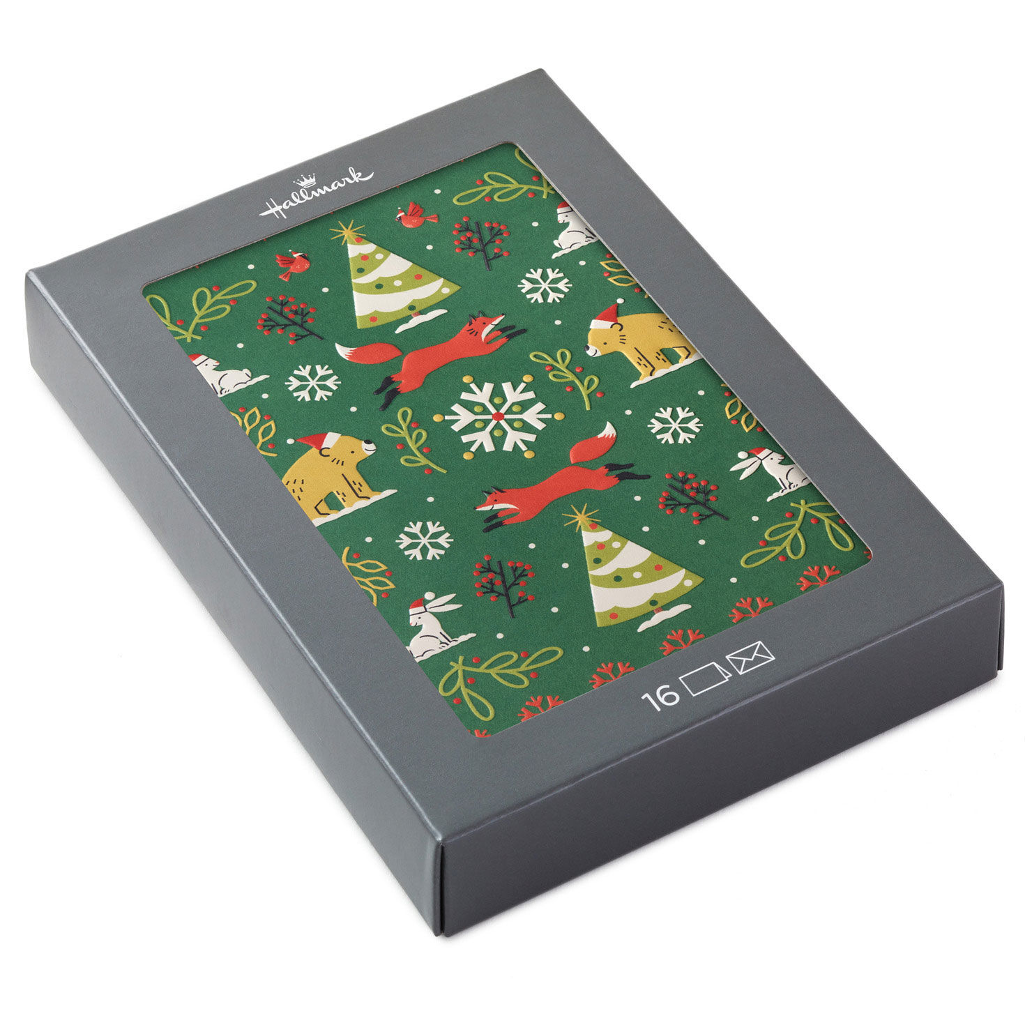 Woodland Animals on Green Boxed Christmas Cards, Pack of 16 for only USD 12.49 | Hallmark