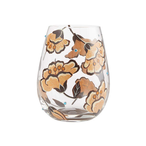 Lolita Jungle Beauty Handpainted Stemless Wine Glass, 20 oz., , large image number 1