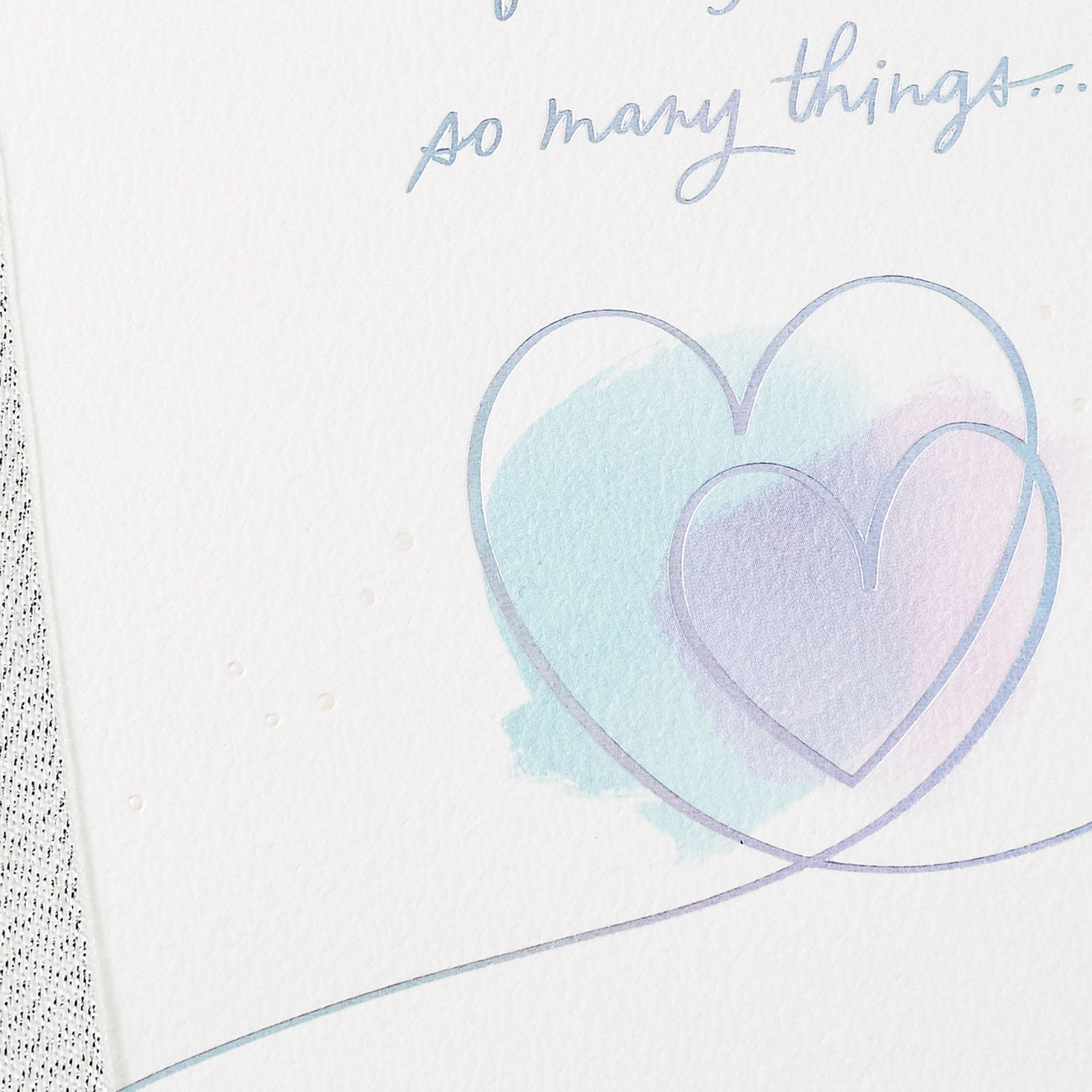 Simple Hearts Silver 25th Anniversary Card Card Front Detail image number 5
