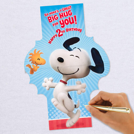 Peanuts® Snoopy and Woodstock Pop Up 2nd Birthday Card, , large image number 6