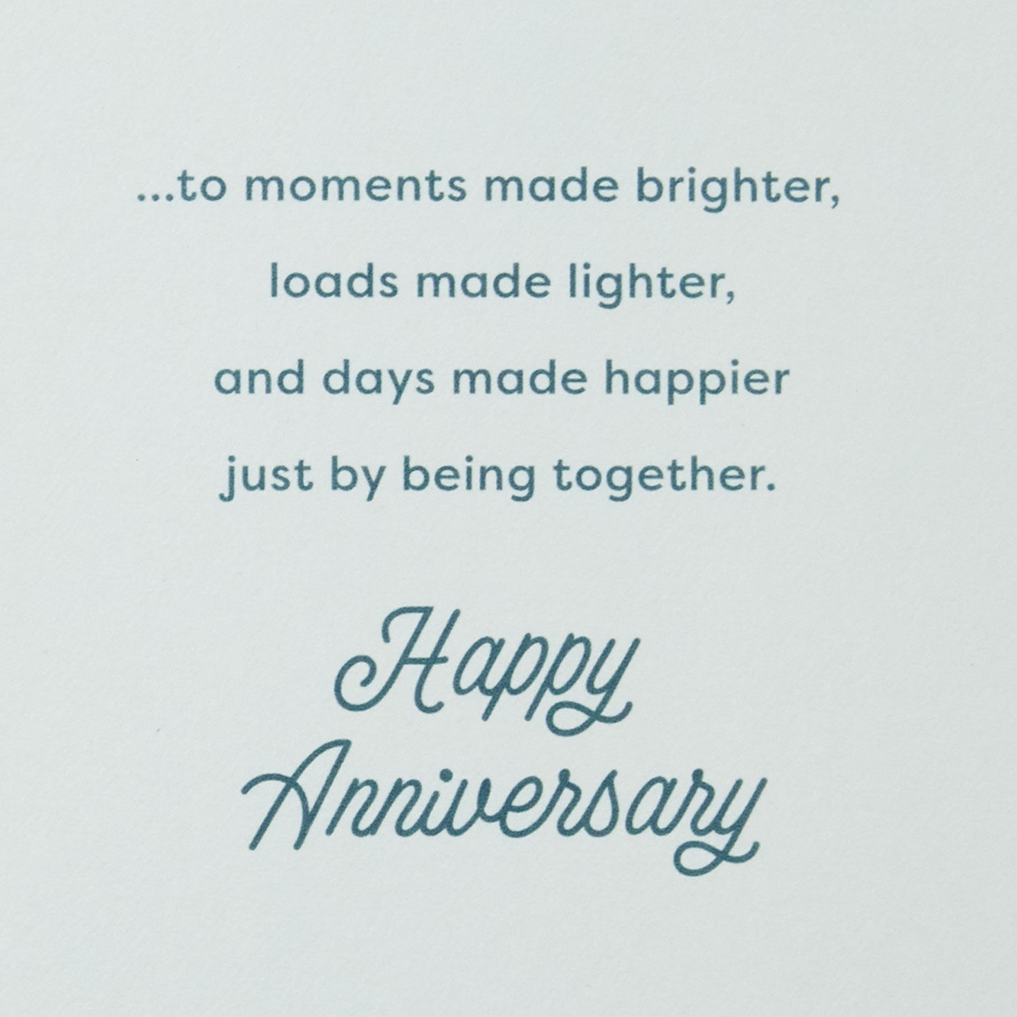 Blue Leaves Anniversary Card for Son and Partner Sentiment image number 3