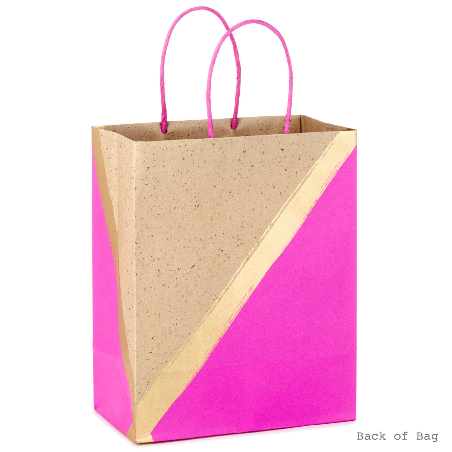 Pink, Gold and Kraft Paper Medium Gift Bag Bundle back image number 5
