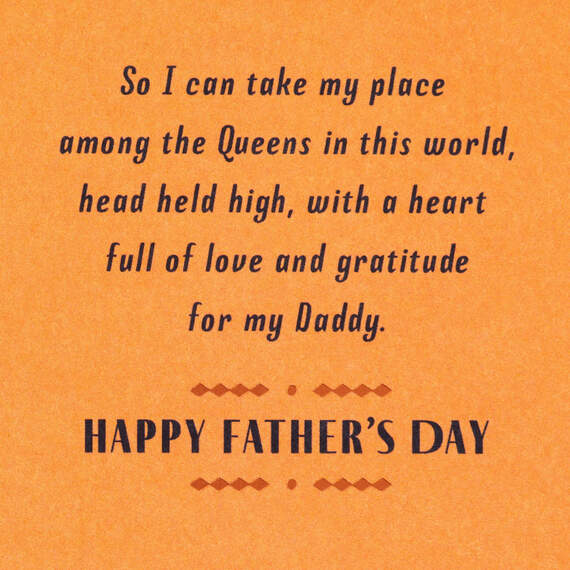 You Make Me Feel Like a Queen Father's Day Card for Dad From Daughter, , large image number 3