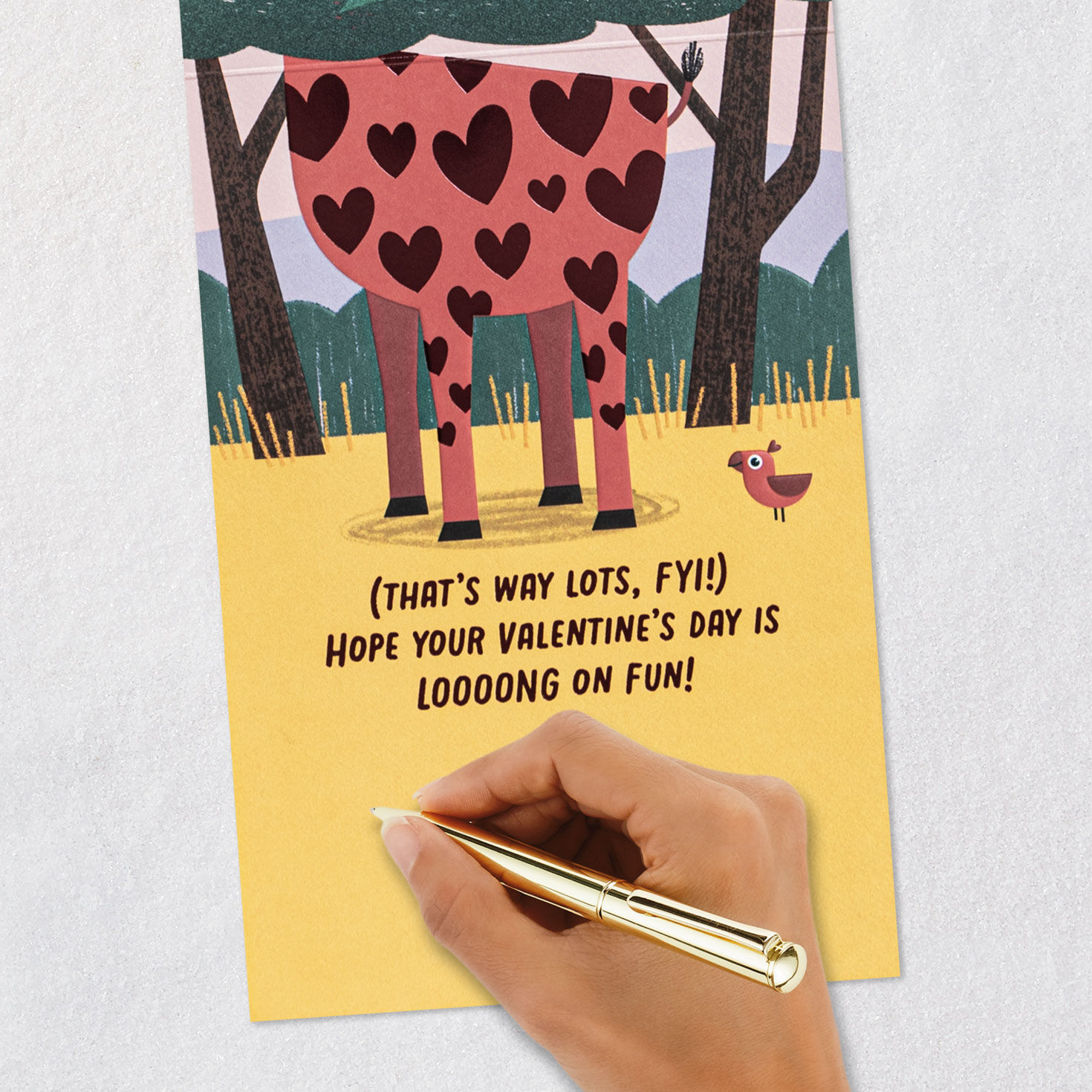 Giraffe Love Valentine's Day Card for Kids Signing card image number 7