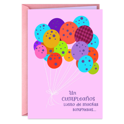 A Day Filled With Surprises Spanish-Language Birthday Card, 