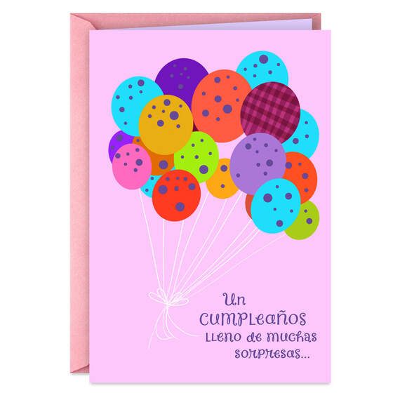 A Day Filled With Surprises Spanish-Language Birthday Card, , large image number 1