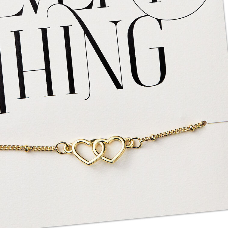 Black and White Anniversary Card With Bracelet Card Front Detail image number 4