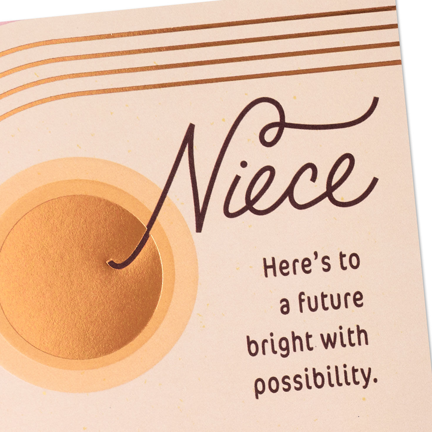 Pink and Peach Abstract Mountains and Desert Graduation Card Card Front Detail image number 4