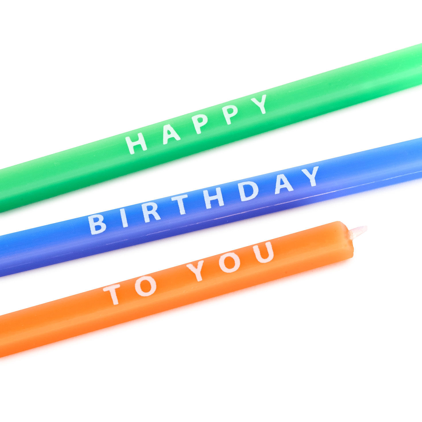 Colorful Patterned Square Taper Birthday Candles closeup detail image number 4