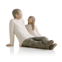 Father and daughter figures sitting together