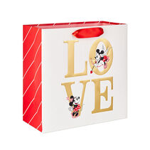 Disney Mickey and Minnie Love Large Square Gift Bag