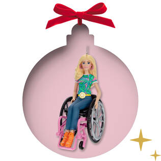 Barbie in a wheelchair ornament