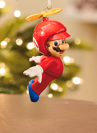 Flying Super Mario ornament
