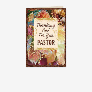 Thanking God for You Religious Clergy Appreciation Card for Pastor