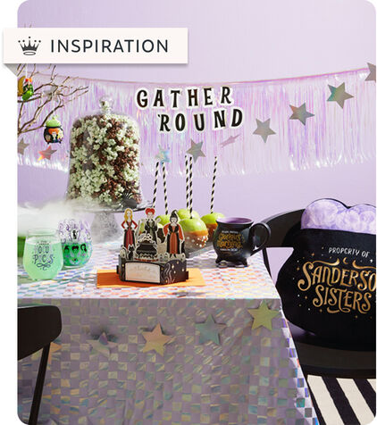Hocus Pocus-themed Halloween party snack table