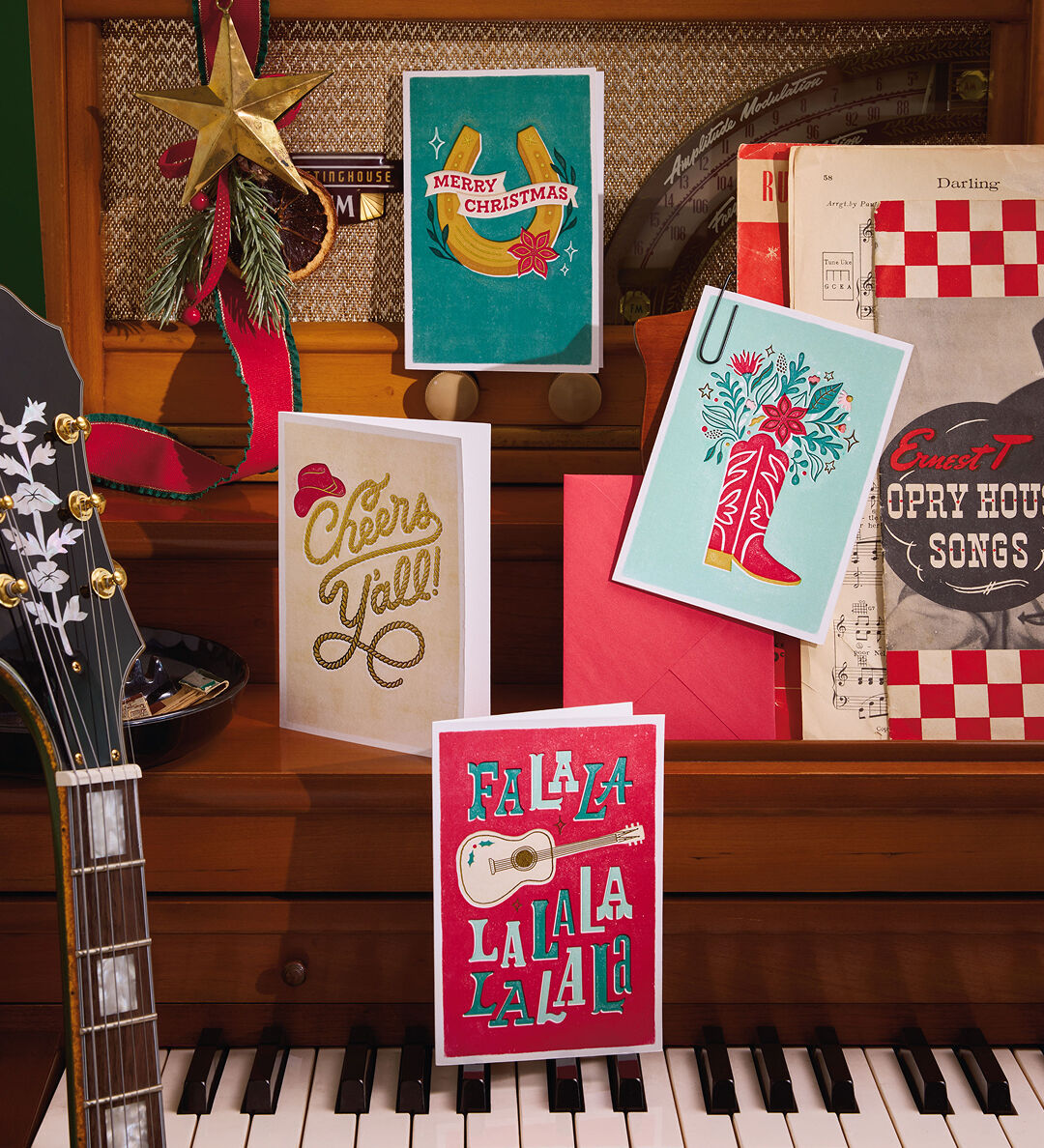 Country-themed Christmas cards