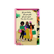 Glow It Up, Sistafriend Birthday Card for Her 