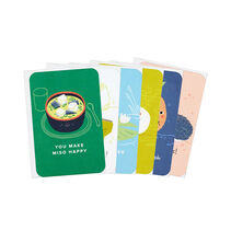Multi-occasion mini cards pack with 6 whimsical designs and uplifting messages