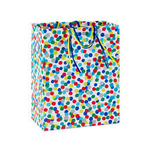 Colorful Dots on White Medium Gift Bag
