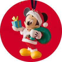 Disney Mickey Mouse Santa Ornament