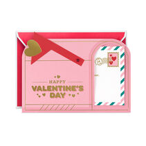 Sending Love Your Way Paper Craft Valentines Day Card shaped like mailbox