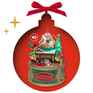 Santa ornament with sound and motion