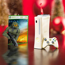 Halo® 3 video game ornament and Xbox 360 console ornament with light and sound