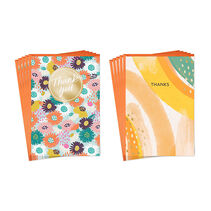 Floral and brushstroke thank you cards, pack of 10