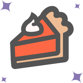 Pumpkin pie slice