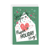 Sending you a paper holiday hug card